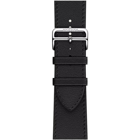 時計 AppleWatch Hermes Noir Deployment Buckle Hermes Deployment Buckle Single Tour STRAP ONLY, Noir, 45MM, C